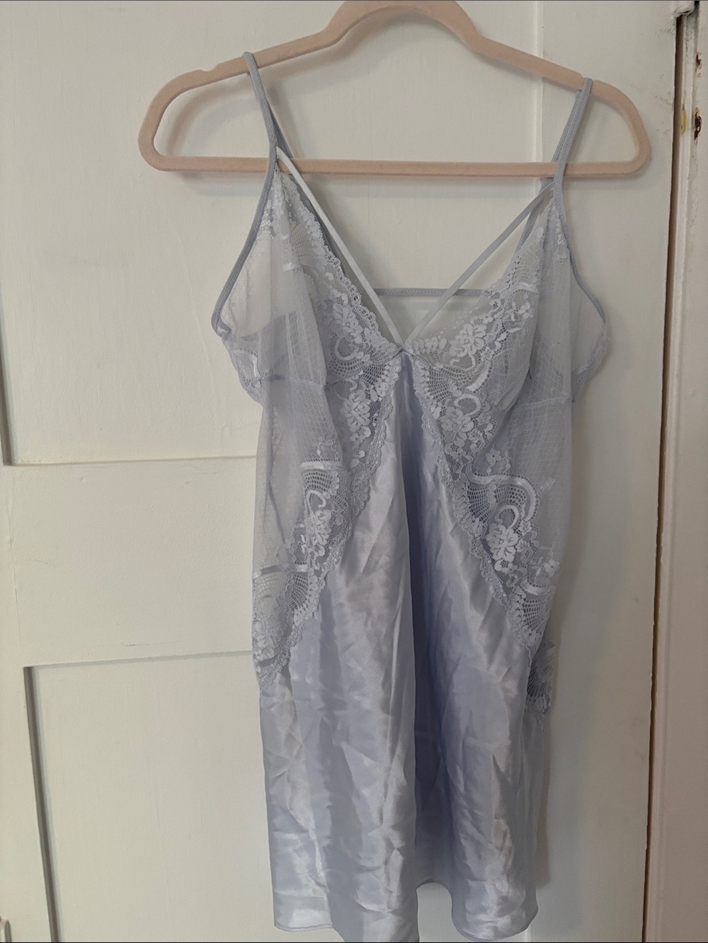 In Bloom by Jonquil Chemise in Ice Blue- Sheer Lace